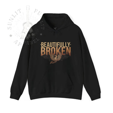 Jelly Beautifully Broken Double Sided Hoodie - Adult Unisex - Sunlit Funlit Country Music Tees
